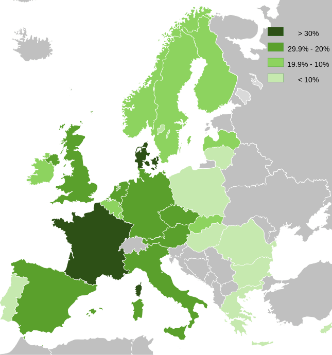 Cannabis use among adults (aged 15-64) Europe